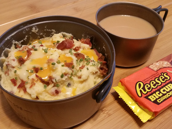 Cheesy Bacon Mashed Potatoes - Lightweight Backpacking Recipe