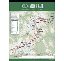 map colorado trail wall store maps 2nd edition