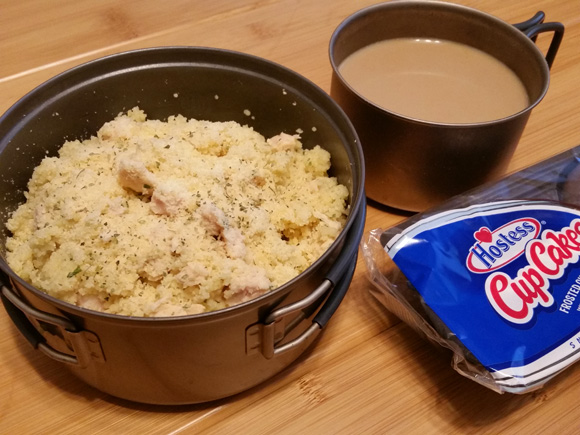 Parmesan Chicken Couscous - Lightweight Backpacking Recipe