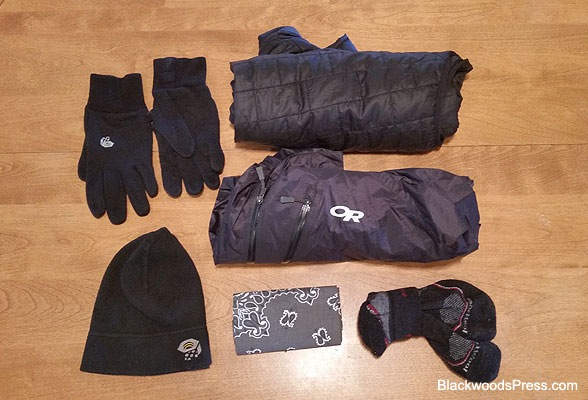 Ultralight Backpacking Gear: Clothing Packed