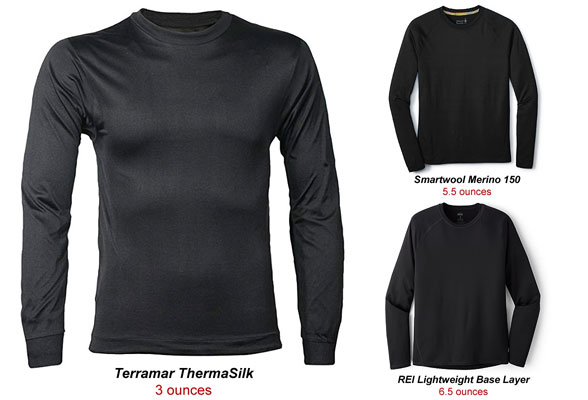Lightweight Backpacking Base Layer Tops