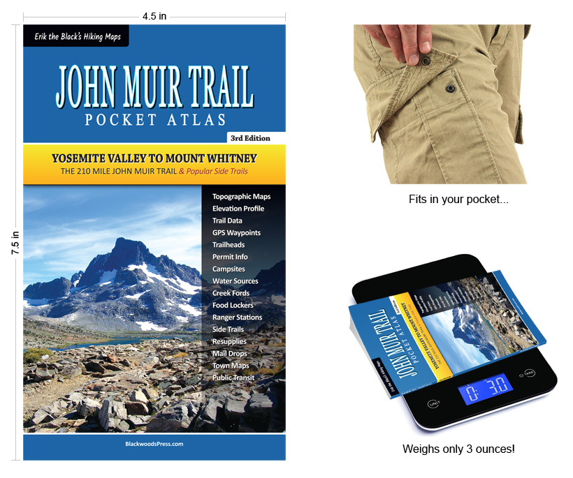 John Muir Trail Pocket Atlas Dimensions