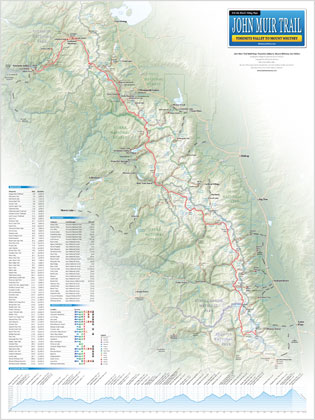 John Muir Trail Wall Map