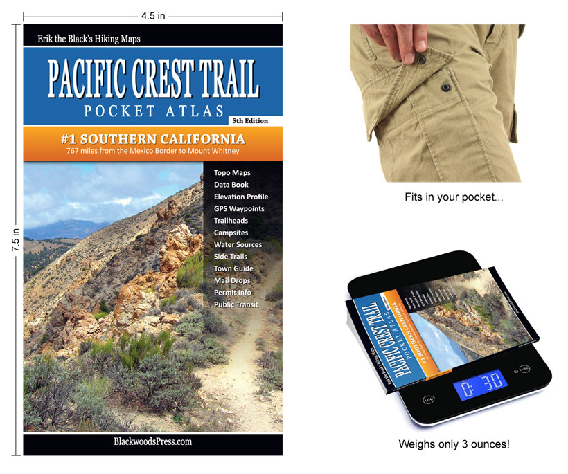 Pacific Crest Trail Pocket Atlas Dimensions