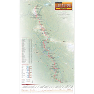 The Arizona Trail Map - 14 x 24 inch Laminated