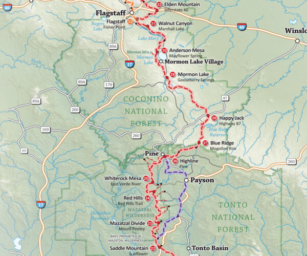 The Arizona Trail Map - Route Detail
