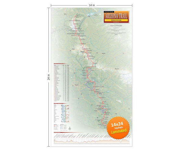 The Arizona Trail Map - Dimensions