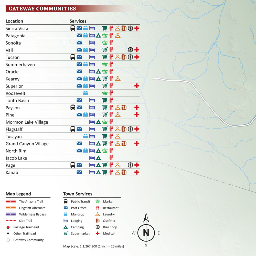 Arizona Trail Map Resupply