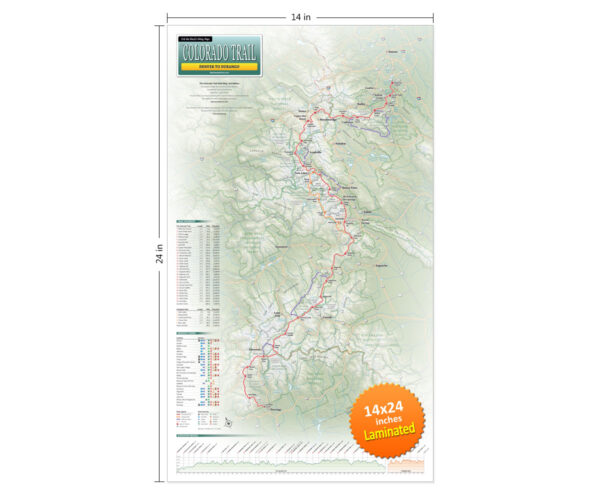 The Colorado Trail Map - Dimensions