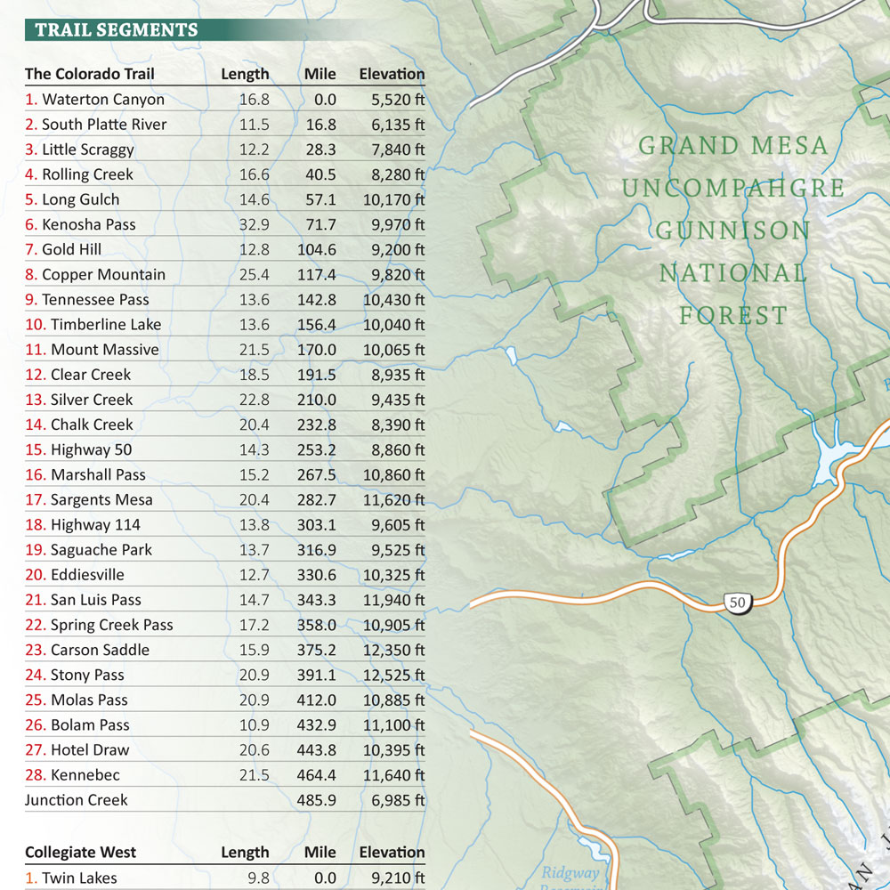 Colorado Trail Map Data Colorado Trail Map Data