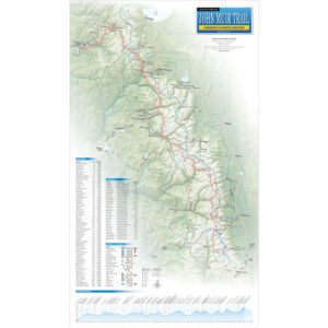 John Muir Trail Map - 15 x 26 inch Laminated