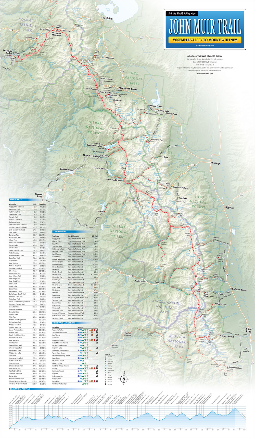 John Muir Trail Map