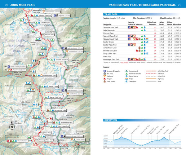 John Muir Trail Maps & Data Book