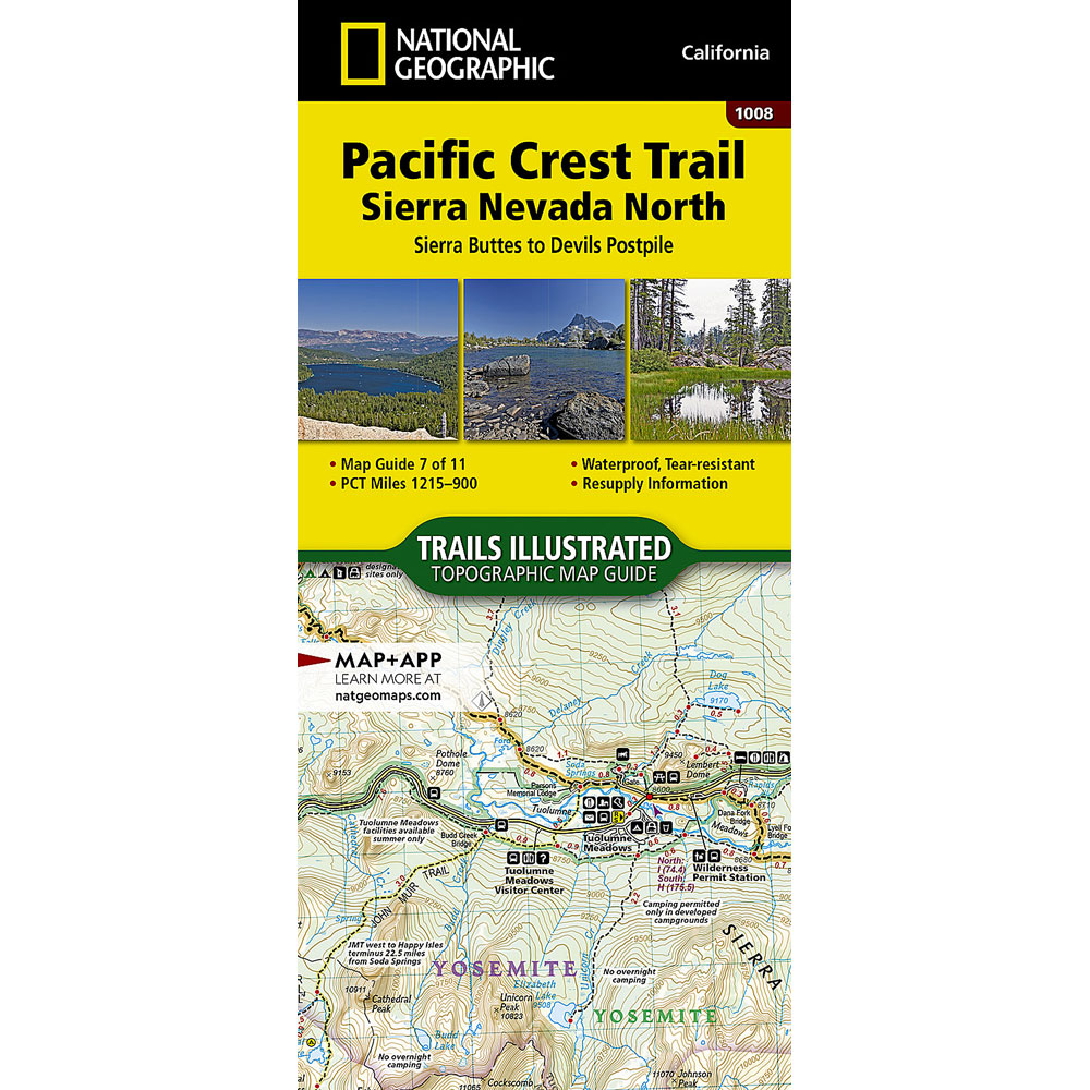 Nat Geo PCT Map 1008: Sierra Nevada North Nat Geo PCT Map 1008: Sierra Nevada North
