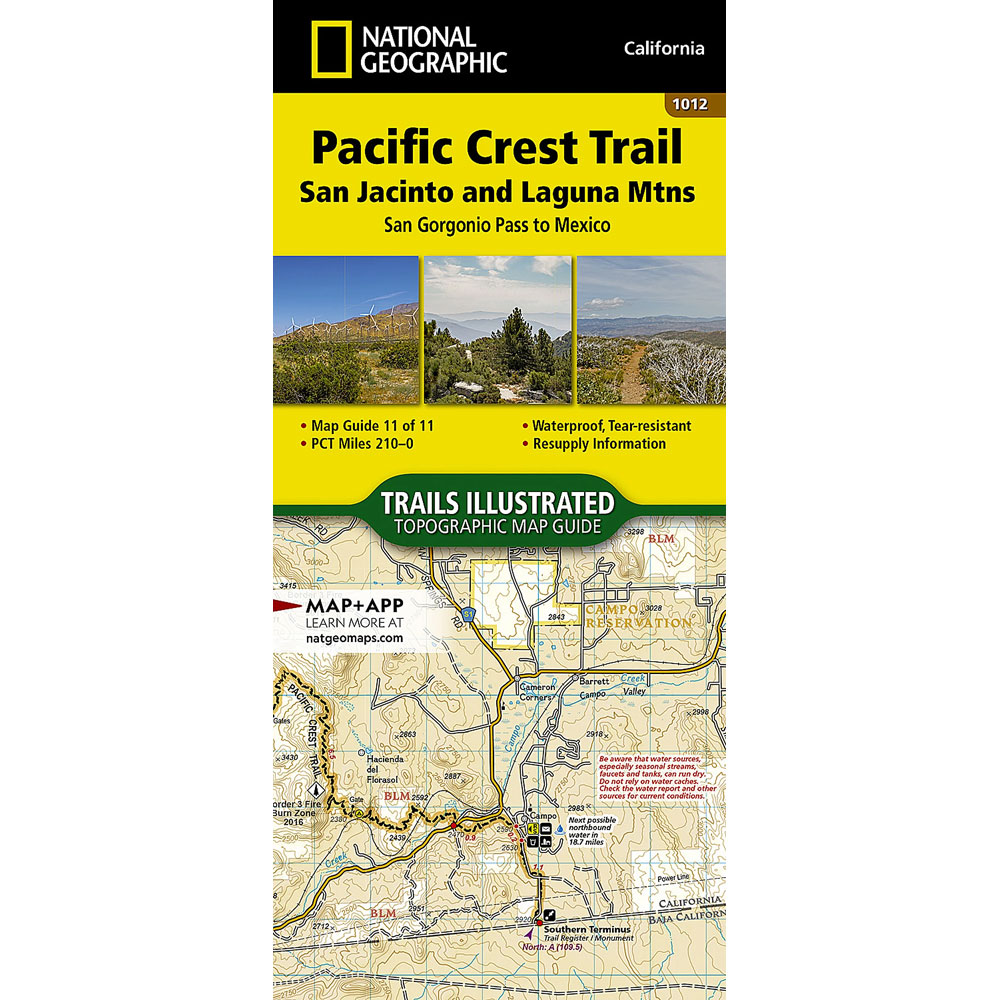 Nat Geo PCT Map 1012: San Jacinto & Laguna Mtns Nat Geo PCT Map 1012: San Jacinto & Laguna Mtns
