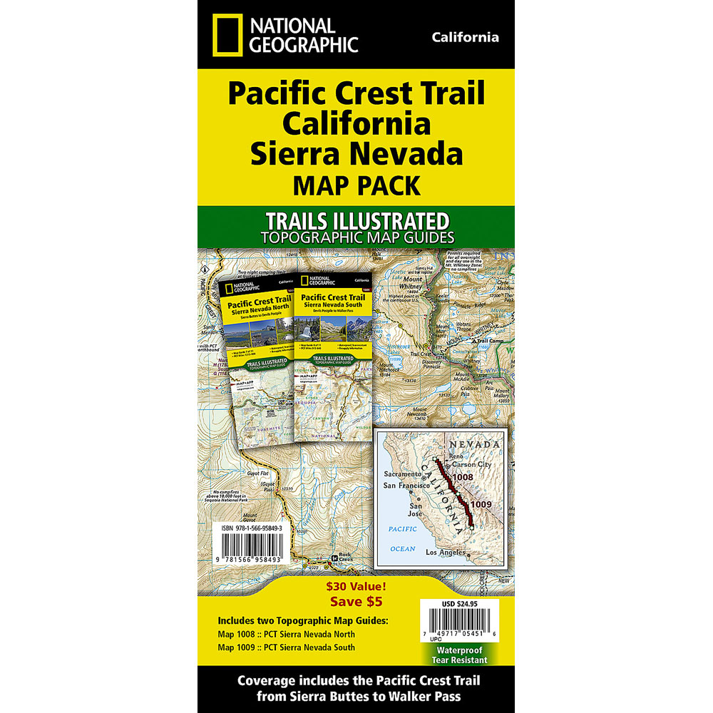Nat Geo PCT Map Pack: California Sierra Nevada Nat Geo PCT Map Pack: California Sierra Nevada
