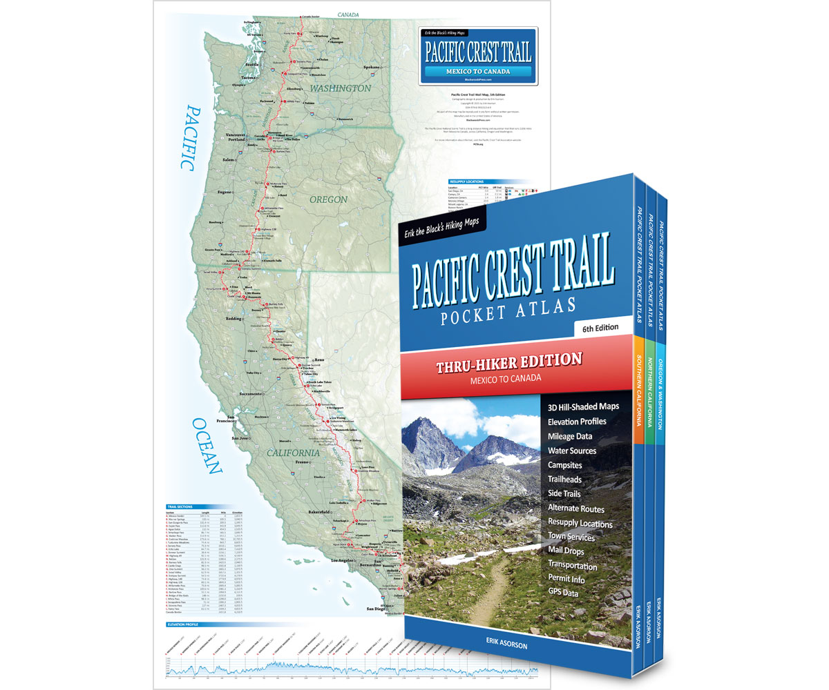 Pacific Crest Trail Map Bundle 6th Edition