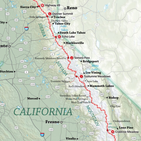 Pacific Crest Trail Map: Laminated | Erik the Black's Hiking Maps