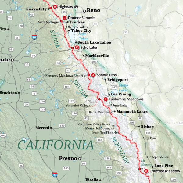 Erik the Black's Pacific Crest Trail Map | PCT Wall Map (Laminated)