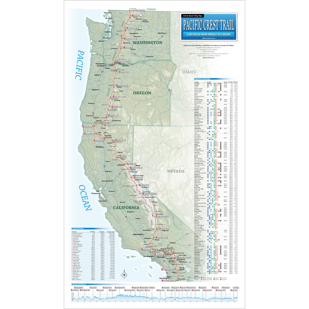 Pacific Crest Trail Maps Guide Books Erik The Black s Hiking Maps