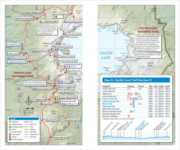 Pacific Crest Trail Maps & Data Book