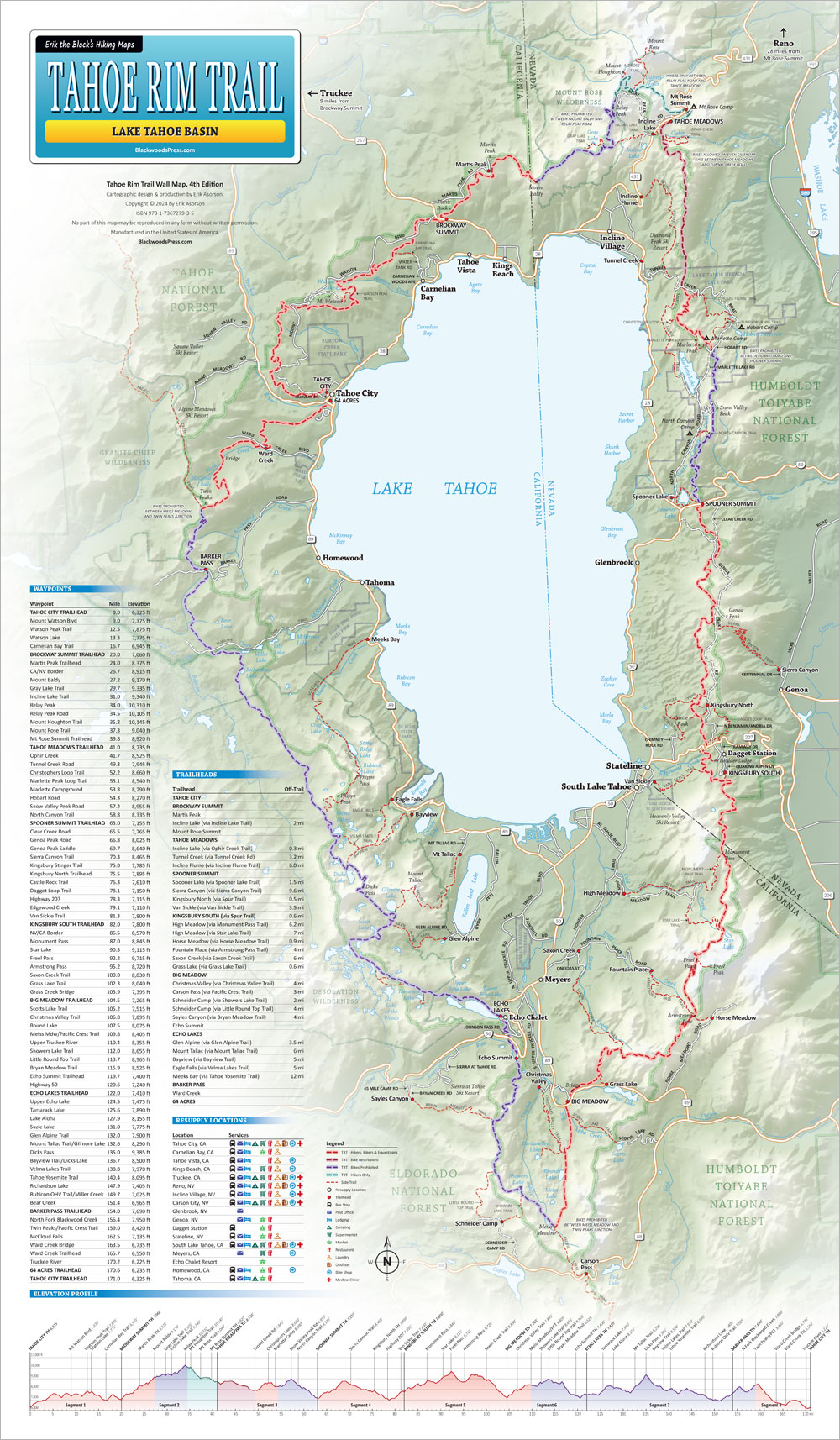 Tahoe Rim Trail Map