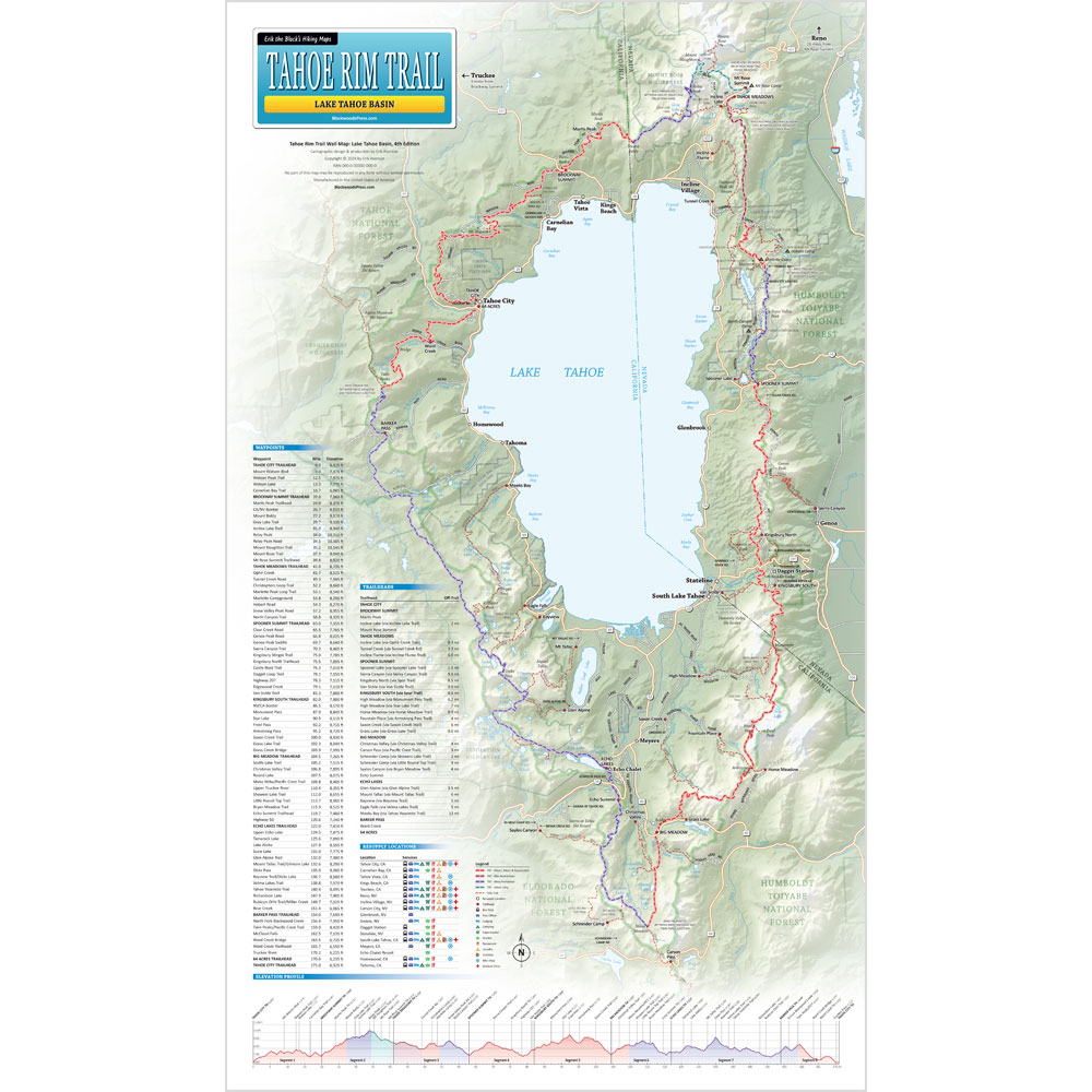 Tahoe Rim Trail Map | Erik The Black's Hiking Maps